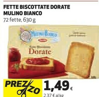 Ipercoop Le dorate fette biscottate 630 g(ml) offerta