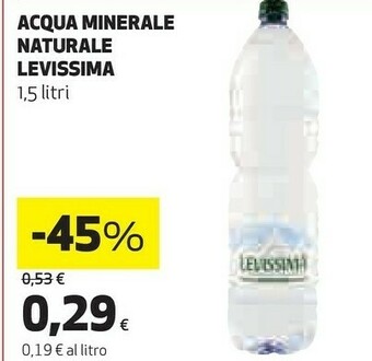 Ipercoop Acqua minerale naturale offerta