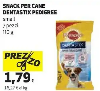 Ipercoop Pedigree snack per cane dentastix offerta