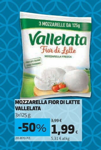 Ipercoop Mozzarella fior di latte offerta