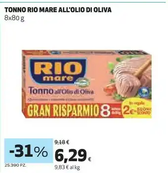 Ipercoop Tonno all'olio di oliva 640 g(ml) offerta