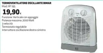 Ipercoop Termoventilatore oscillante offerta