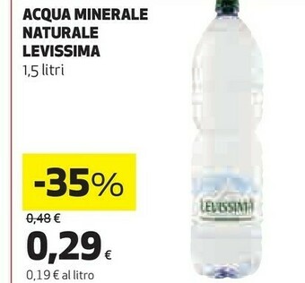 Ipercoop Acqua minerale naturale offerta