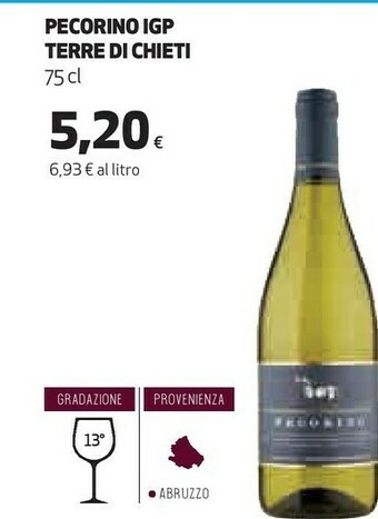 Ipercoop Terre di chieti pecorino igp offerta