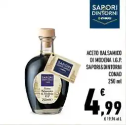 Conad City ACETO BALSAMICO DI MODENA I.G.P. SAPORI&DINTORNI CONAD 250 ml offerta