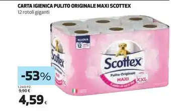 Ipercoop Carta igienica pulito originale maxi offerta