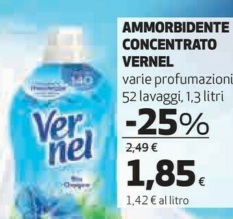 Ipercoop Vernel ammorbidente concentrato offerta