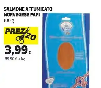Ipercoop Papi salmone affumicato norvegese 100 g offerta
