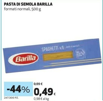 Coop Pasta di semola offerta