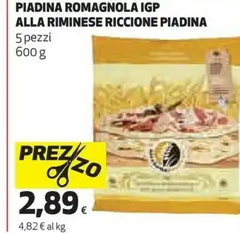 Coop Piadina romagnola igp alla riminese offerta