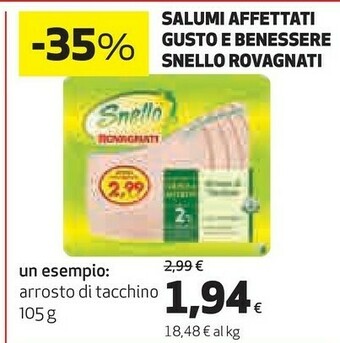 Coop Snello arrosto di tacchino offerta