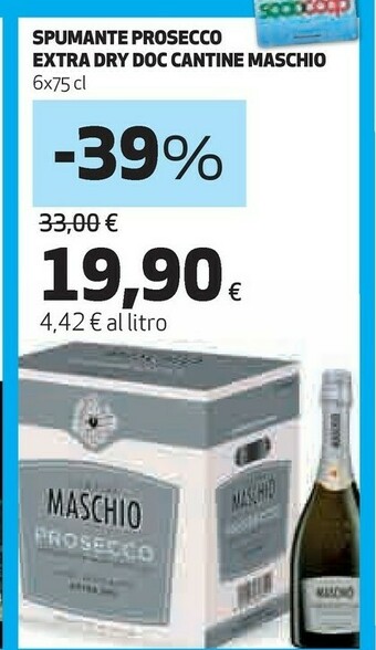 Coop Cantine maschio spumante prossecco extra dry offerta