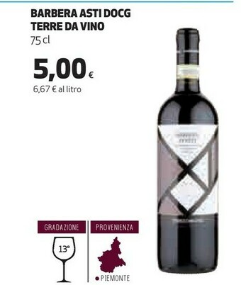 Coop Barbera asti docg offerta