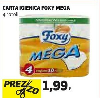 Coop Foxy carta igienica mega offerta
