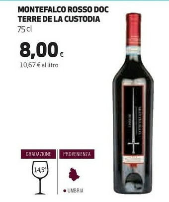 Coop Terre de la custodia montefalco rosso 750 ml offerta
