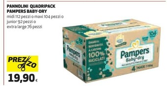 Coop Pampers pannolini baby dry midi offerta