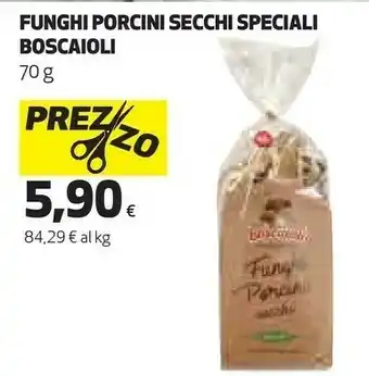Coop Boscaioli funghi porcini secchi special offerta