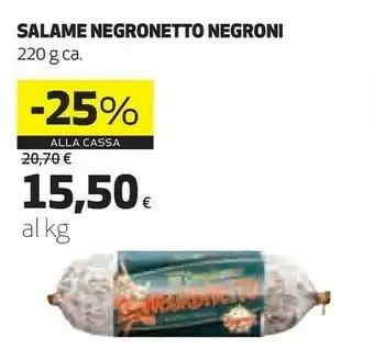 Coop Salame negronette 220 g offerta