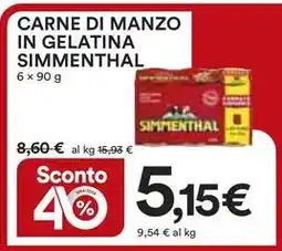 Ipercoop CARNE DI MANZO IN GELATINA SIMMENTHAL offerta