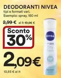 Ipercoop DEODORANTI NIVEA offerta