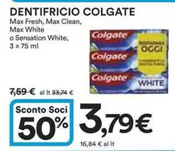 Ipercoop DENTIFRICIO COLGATE offerta