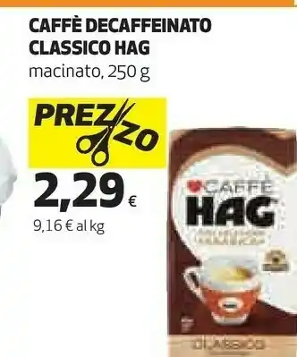 Coop Caffe decaffeinato classico offerta