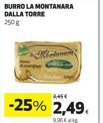 Coop Dalla torre burro la montanara offerta