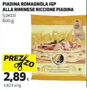 Coop Piadina romagnola igp alla riminese riccione offerta