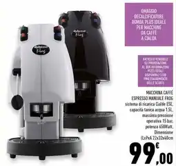 MACCHINA CAFFÉ ESPRESSO MANUALE FROG