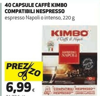 Coop 40 capsule caffe compatibili nespresso offerta