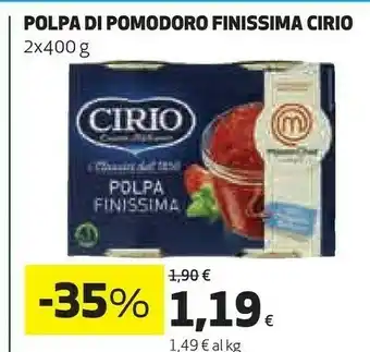 Coop La polpa più polpa fine con corposi pezzi di pomodoro 400 g(ml) offerta