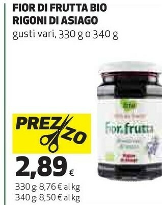 Coop Rigoni di asiago - fiordifrutta albicocche offerta