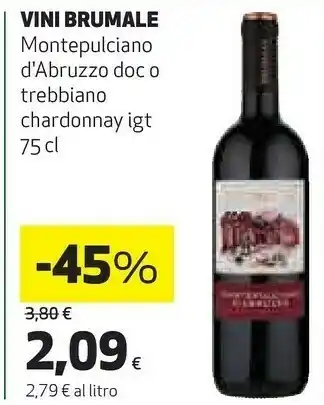 Coop Brumale vini montepulciano d'abruzzo doc offerta