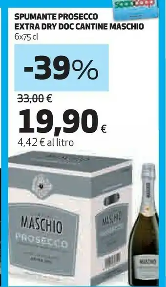 Coop Cantine maschio spumante prossecco extra dry offerta