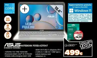 Expert Notebook f515ea-ej1134t offerta