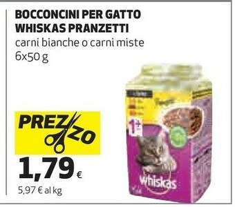 Coop Bocconcini per gatto pranzetti carni bianche offerta