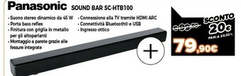 Expert Panasonic sound bar sc-htb100 offerta