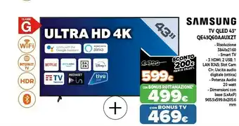 Expert Tv qled qe43q60aauxzt offerta