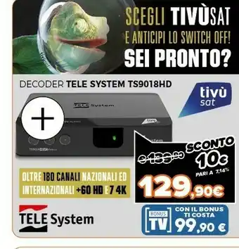 Expert Telesystem decoder ts9018hd offerta