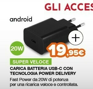 Expert Area carica batteria usb-c con tecnologia power delivery offerta