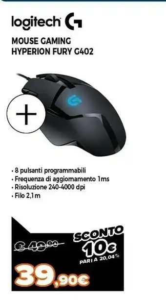 Expert Mouse gaming hyperion fury g402 offerta