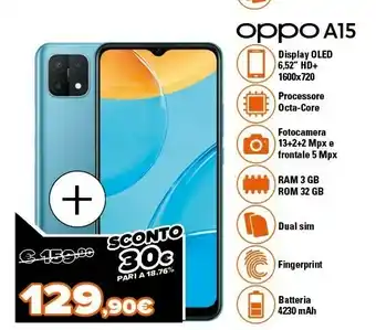 Expert A15 16,6 cm (6.52") coloros 7.2 4g 3 gb 32 gb 4230 mah blu offerta