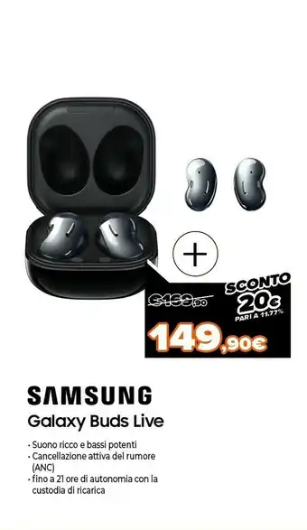 Expert Galaxy buds live cuffia auricolare bluetooth nero offerta