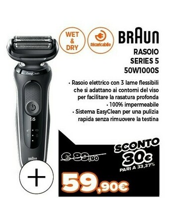 Expert Series 5 50-w1000s rasoio bianco offerta