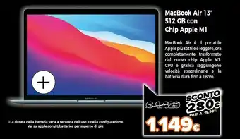 Expert Apple macbook air 13 512 gb con chip m1 offerta