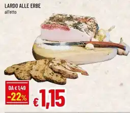 Famila LARDO ALLE ERBE all'etto offerta