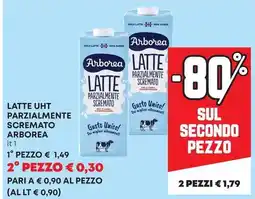 Pam LATTE UHT PARZIALMENTE SCREMATO ARBOREA offerta