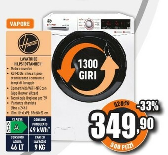 Unieuro Link pro hlps139tambe-11 lavatrice caricamento frontale 9 kg 1300 giri/min a bianco offerta