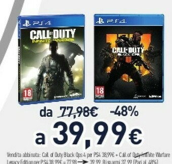 Unieuro Call of duty: black ops 4 playstation 4 bundle offerta