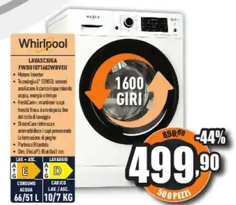 Unieuro Fwdd 1071682 wbv eu n lavasciuga libera installazione caricamento frontale bianco e offerta